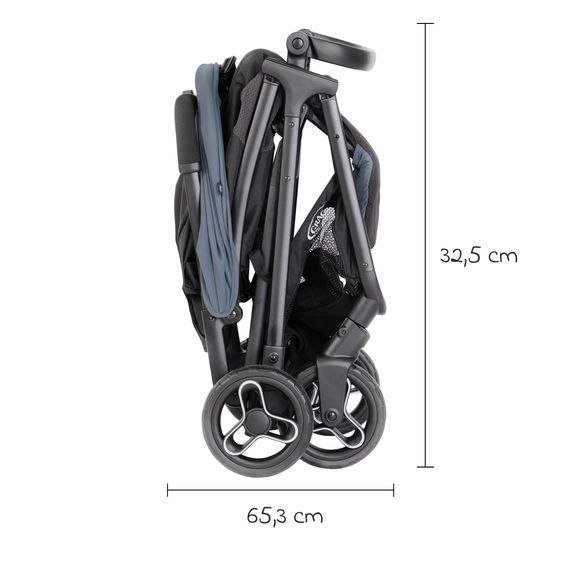 Graco Buggy- & Sportwagen Myavo bis 22 kg belastbar nur 5,8 kg leicht mit Liegefunktion & Regenschutz - Stormy