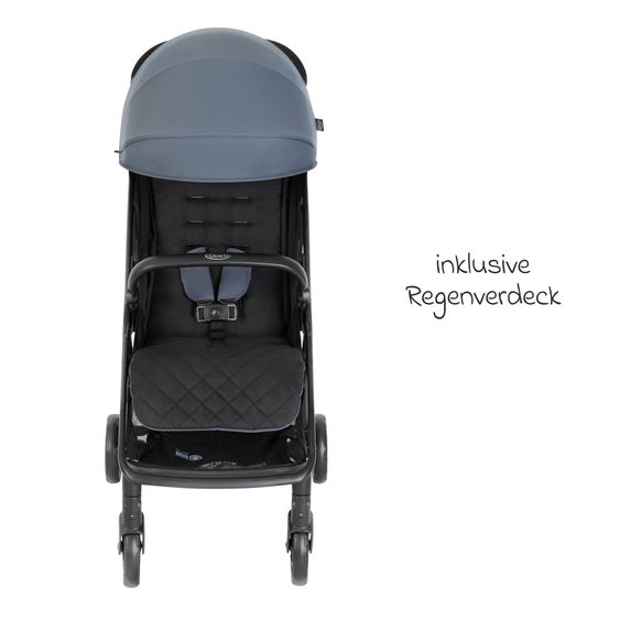 Graco Buggy- & Sportwagen Myavo bis 22 kg belastbar nur 5,8 kg leicht mit Liegefunktion & Regenschutz - Stormy