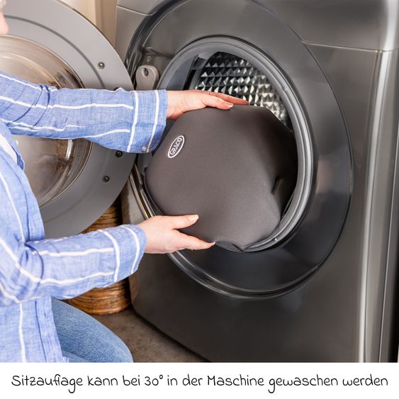 Graco Hochstuhl & Baby-Stuhl Presti ab 6 Monate nutzbar bis 27,3 kg nur 4,8 kg leicht, faltbar mit Ess-Tablett - Charcoal