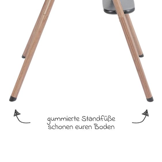 Graco Hochstuhl & Baby-Stuhl Presti ab 6 Monate nutzbar bis 27,3 kg nur 4,8 kg leicht, faltbar mit Ess-Tablett - Charcoal
