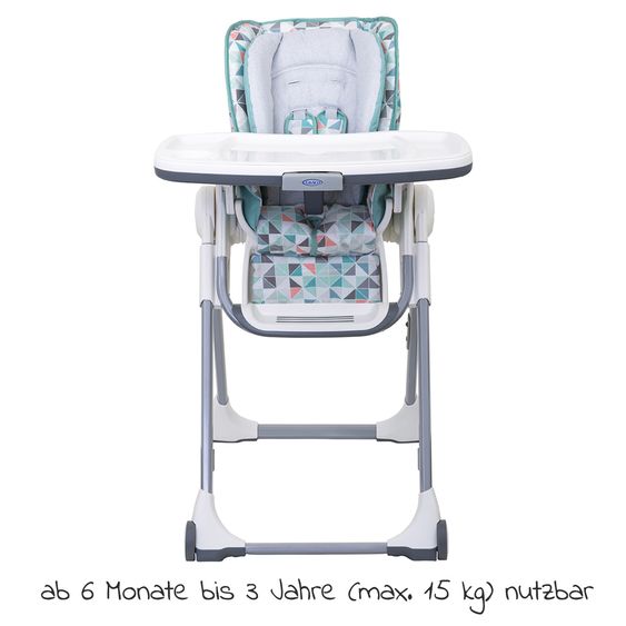 Graco Hochstuhl Swift Fold mitwachsend von 6 Monate - 3 Jahre inkl. abnehmbarem Tablett - Rubix