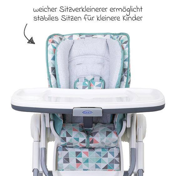 Graco Hochstuhl Swift Fold mitwachsend von 6 Monate - 3 Jahre inkl. abnehmbarem Tablett - Rubix