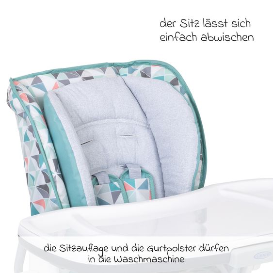Graco Hochstuhl Swift Fold mitwachsend von 6 Monate - 3 Jahre inkl. abnehmbarem Tablett - Rubix