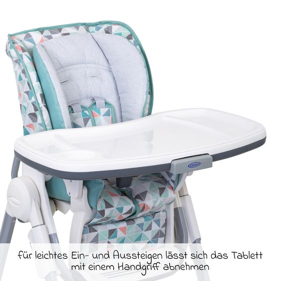 Graco Hochstuhl Swift Fold mitwachsend von 6 Monate - 3 Jahre inkl. abnehmbarem Tablett - Rubix