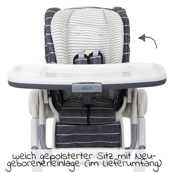 Graco Hochstuhl und Babyliege Swift Fold ab Geburt nutzbar - Suits Me