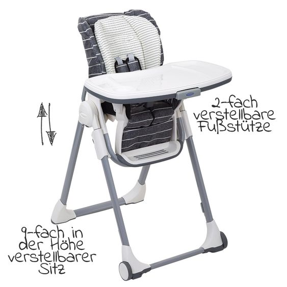Graco Hochstuhl und Babyliege Swift Fold ab Geburt nutzbar - Suits Me