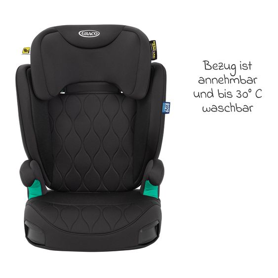 Graco Kindersitz Affix i-Size R129 ab 3 Jahre - 12 Jahre (100 cm - 150 cm) nur 4,2 kg schwer mit Isofix & Getränkehalter - Midnight