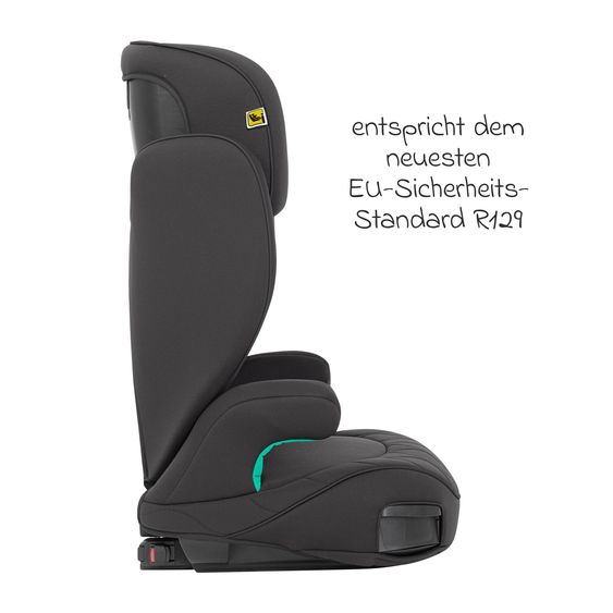 Graco Kindersitz Affix i-Size R129 ab 3,5 Jahre - 12 Jahre (100 cm - 150 cm) nur 4,2 kg schwer mit Isofix & Getränkehalter - Midnight