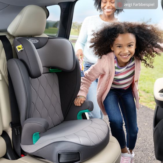 Graco Kindersitz Affix i-Size R129 ab 3,5 Jahre - 12 Jahre (100 cm - 150 cm) nur 4,2 kg schwer mit Isofix & Getränkehalter - Midnight