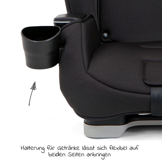 Graco Kindersitz Avolve Gruppe 1/2/3 - ab 9 Monate - 12 Jahre (9-36kg) inkl. Sitzverkleinerer, Becherhalter - Black