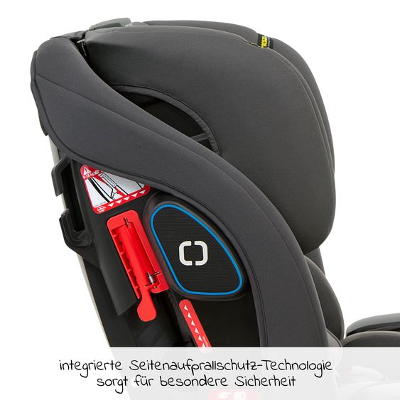 Graco Kindersitz Avolve Gruppe 1/2/3 - ab 9 Monate - 12 Jahre (9-36kg) inkl. Sitzverkleinerer, Becherhalter - Charcoal