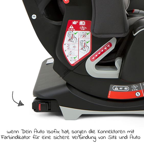 Graco Kindersitz Avolve Gruppe 1/2/3 - ab 9 Monate - 12 Jahre (9-36kg) inkl. Sitzverkleinerer, Becherhalter - Charcoal