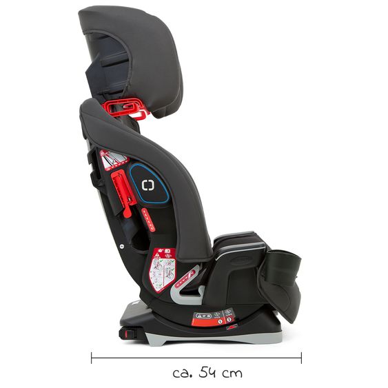 Graco Kindersitz Avolve Gruppe 1/2/3 - ab 9 Monate - 12 Jahre (9-36kg) inkl. Sitzverkleinerer, Becherhalter - Charcoal