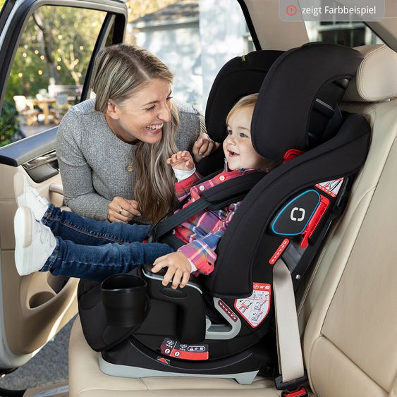 Graco Kindersitz Avolve Gruppe 1/2/3 - ab 9 Monate - 12 Jahre (9-36kg) inkl. Sitzverkleinerer, Becherhalter - Charcoal