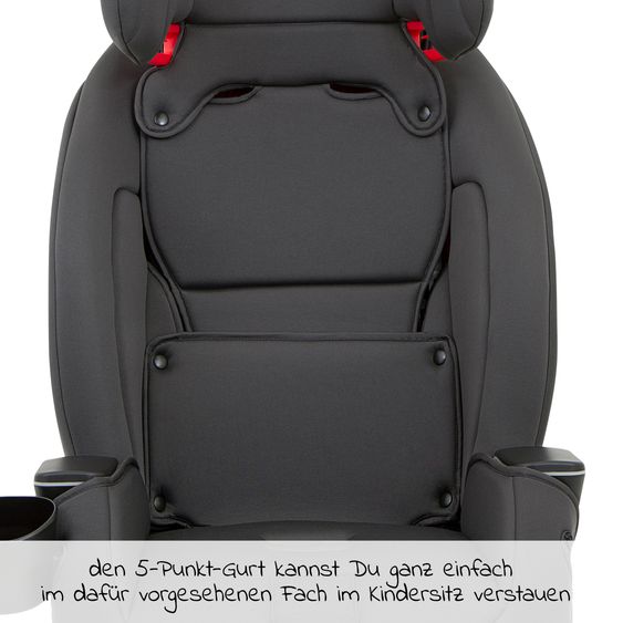 Graco Kindersitz Avolve Gruppe 1/2/3 - ab 9 Monate - 12 Jahre (9-36kg) inkl. Sitzverkleinerer, Becherhalter - Charcoal
