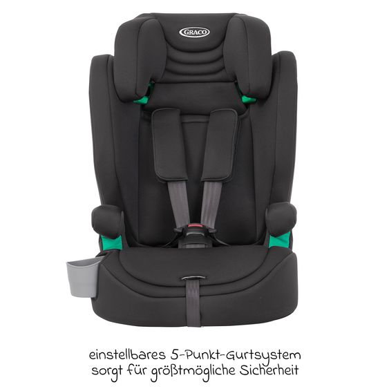 Graco Seggiolino Eldura da 15 mesi a 12 anni (76 cm - 150 cm) con portabicchieri - Midnight