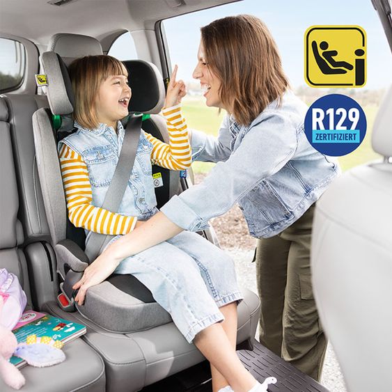 Graco Seggiolino auto Energi i-Size R129 da 15 mesi a 12 anni (76 cm - 150 cm) con Isofix e Top Tether - Meteor