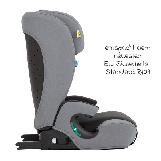 Graco Seggiolino auto Energi i-Size R129 da 15 mesi a 12 anni (76 cm - 150 cm) con Isofix e Top Tether - Meteor