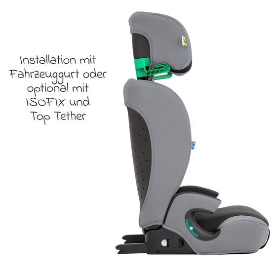 Graco Seggiolino auto Energi i-Size R129 da 15 mesi a 12 anni (76 cm - 150 cm) con Isofix e Top Tether - Meteor