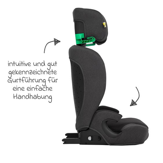 Graco Seggiolino auto Energi i-Size R129 da 15 mesi a 12 anni (76 cm - 150 cm) con Isofix e Top Tether - Midnight