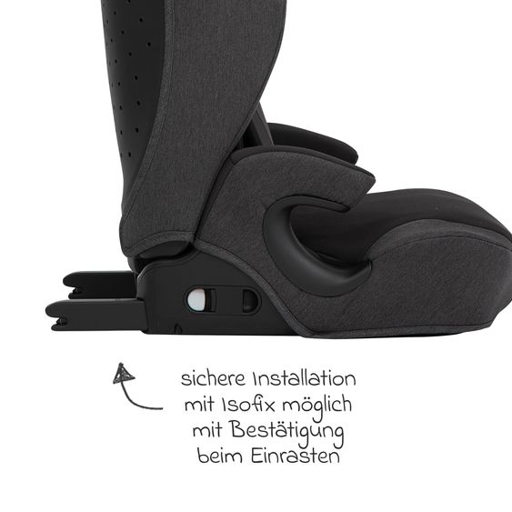 Graco Seggiolino auto Energi i-Size R129 da 15 mesi a 12 anni (76 cm - 150 cm) con Isofix e Top Tether - Midnight