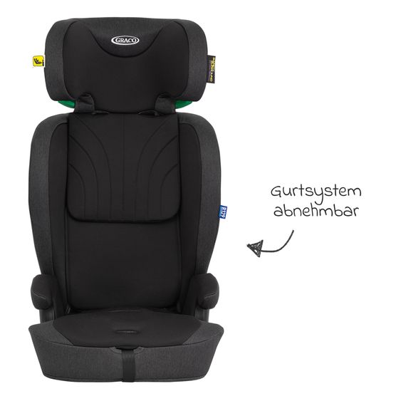 Graco Seggiolino auto Energi i-Size R129 da 15 mesi a 12 anni (76 cm - 150 cm) con Isofix e Top Tether - Midnight
