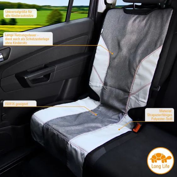 Graco Kindersitz Eversure i-Size ab 3 Jahre - 12 Jahre (100 cm - 150 cm) inkl. 2 Getränkehalter + GRATIS Autositz-Schutzunterlage + Rückenlehnen-Schutz - Iron