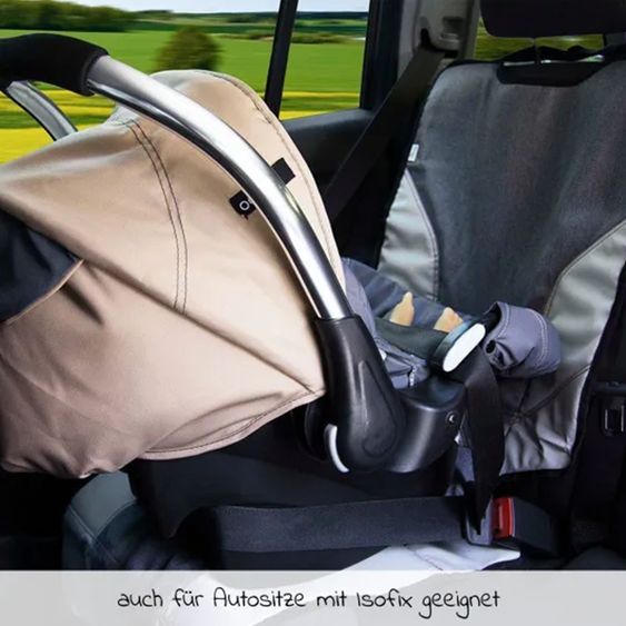 Graco Kindersitz Eversure i-Size ab 3 Jahre - 12 Jahre (100 cm - 150 cm) inkl. 2 Getränkehalter + GRATIS Autositz-Schutzunterlage + Rückenlehnen-Schutz - Iron