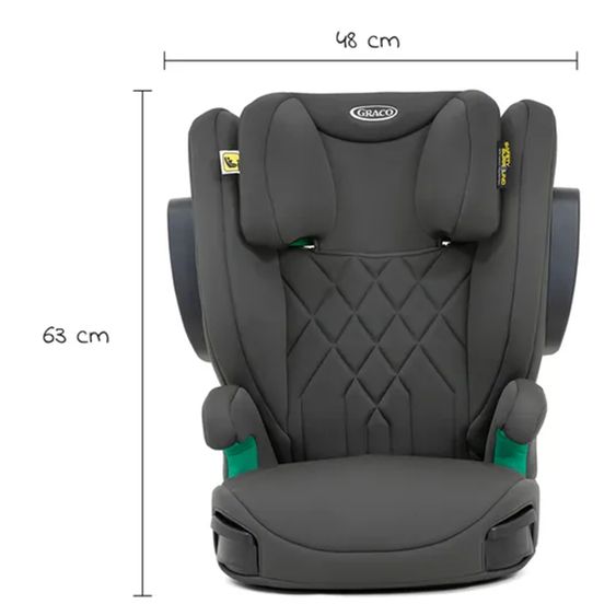 Graco Kindersitz Eversure i-Size ab 3 Jahre - 12 Jahre (100 cm - 150 cm) inkl. 2 Getränkehalter - Iron