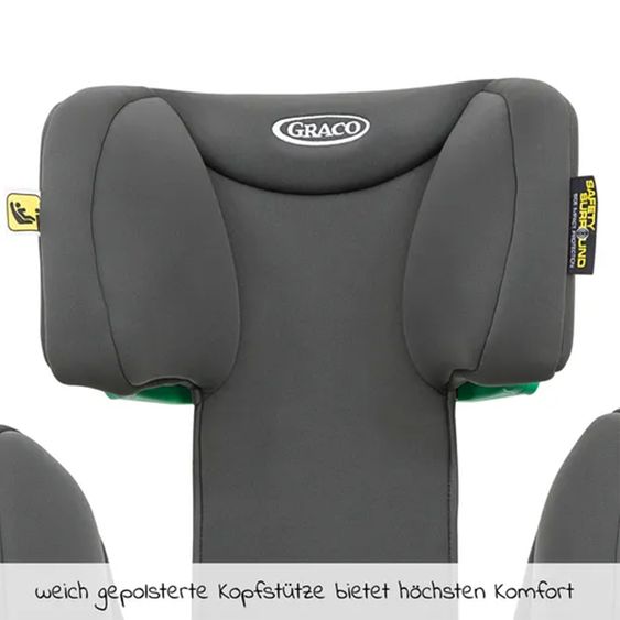 Graco Kindersitz Eversure i-Size ab 3 Jahre - 12 Jahre (100 cm - 150 cm) inkl. 2 Getränkehalter - Iron