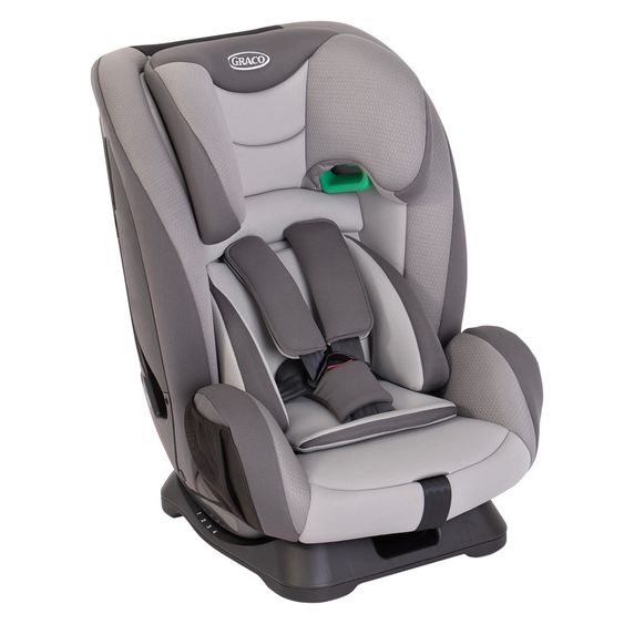 Graco Kindersitz FlexiGrow R129 ab 15 Monate - 12 Jahre (76 cm - 145 cm) Instalation mit dem Fahrzeuggurt - Quartz