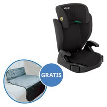 Kindersitz Junior Maxi i-Size R129 ab 3,5 Jahre - 12 Jahre (100 cm - 150 cm) nur 3,5 kg leicht inkl. Getränkehalter & Autositz-Schutzunterlage - Midnight