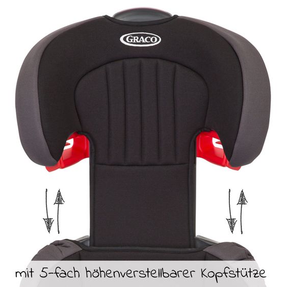 Graco Kindersitz Junior Maxi - Gruppe 2/3 - ab 4 Jahre - 12 Jahre - (15-36 kg) - Black