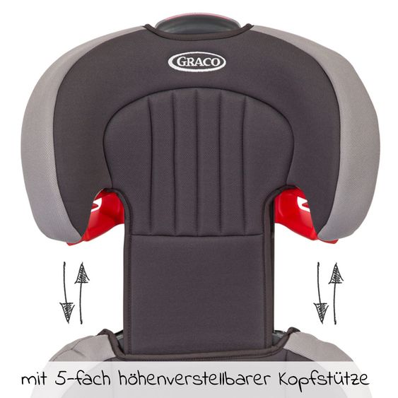 Graco Kindersitz Junior Maxi - Gruppe 2/3 - ab 4 Jahre - 12 Jahre - (15-36 kg) - Iron
