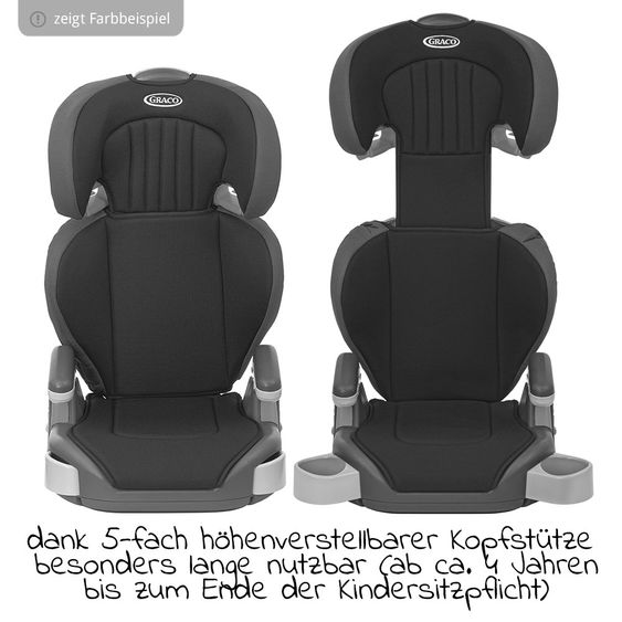 Graco Kindersitz Junior Maxi - Gruppe 2/3 - ab 4 Jahre - 12 Jahre - (15-36 kg) - Iron