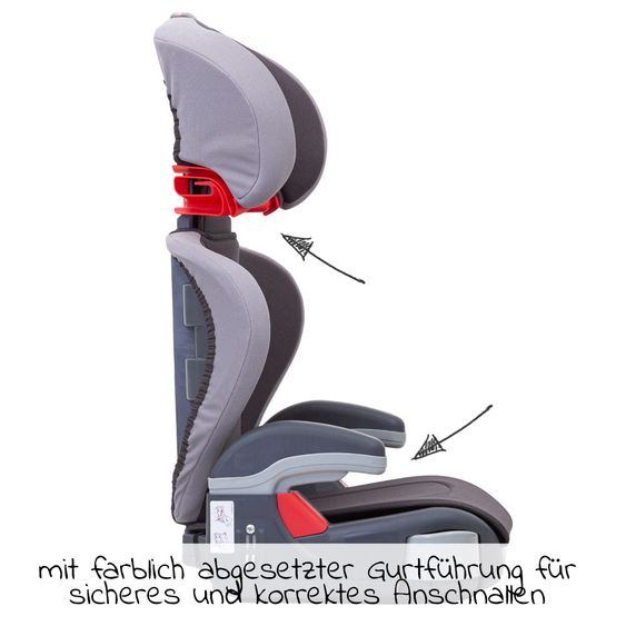 Graco Kindersitz Junior Maxi - Gruppe 2/3 - ab 4 Jahre - 12 Jahre - (15-36 kg) - Iron