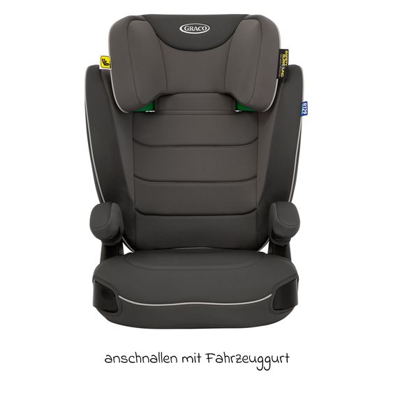 Graco Kindersitz Logico L i-Size ab 3,5 Jahre - 12 Jahre (100 cm - 150 cm) inkl. Getränkehalter - Iron