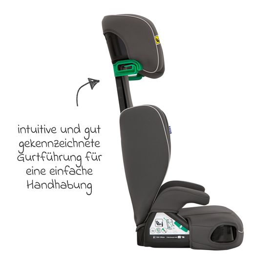 Graco Kindersitz Logico L i-Size ab 3,5 Jahre - 12 Jahre (100 cm - 150 cm) inkl. Getränkehalter - Iron