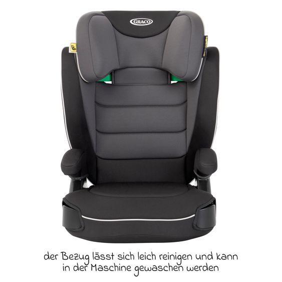 Graco Kindersitz Logico L i-Size ab 3,5 Jahre - 12 Jahre (100 cm -150 cm) inkl. Getränkehalter - Midnight