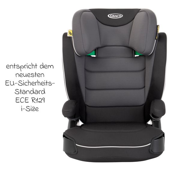 Graco Kindersitz Logico L i-Size ab 3,5 Jahre - 12 Jahre (100 cm -150 cm) inkl. Getränkehalter - Midnight