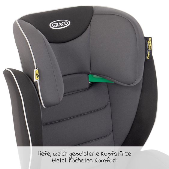 Graco Kindersitz Logico L i-Size ab 3,5 Jahre - 12 Jahre (100 cm -150 cm) inkl. Getränkehalter - Midnight