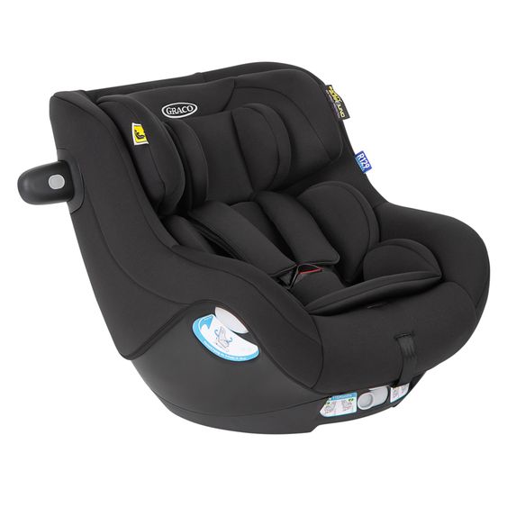 Graco Reboarder-Kindersitz SnugGo i-Size R129 ab Geburt - 4 Jahre (40 cm - 105 cm) inkl. Sitzverkleinerer - Midnight