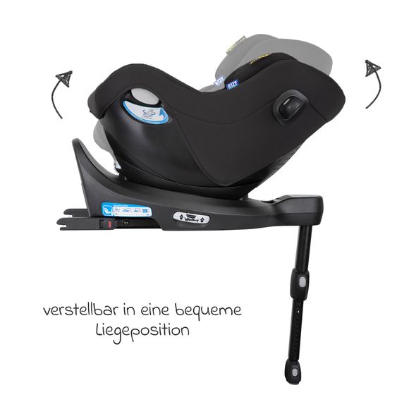 Graco Reboarder-Kindersitz SnugGo i-Size R129 ab Geburt - 4 Jahre (40 cm - 105 cm) inkl. Sitzverkleinerer - Midnight