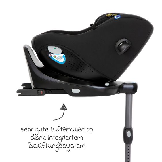 Graco Reboarder-Kindersitz Turn2Me DLX i-Size ab Geburt - 4 Jahre (40 cm - 105 cm) inkl. Isofix-Basis - Midnight