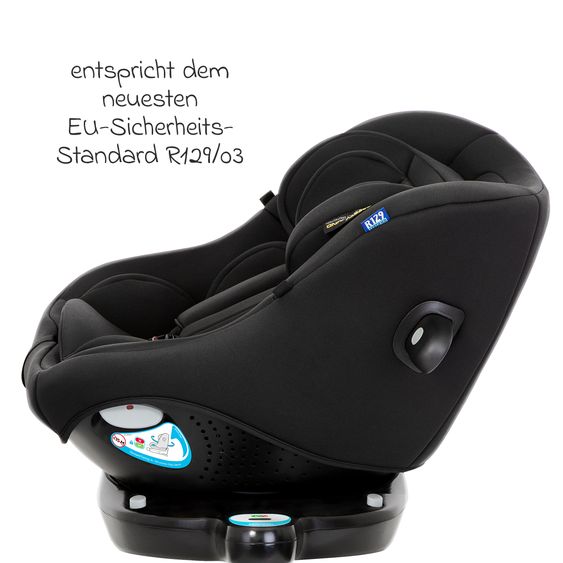 Graco Reboarder-Kindersitz Turn2Me DLX i-Size ab Geburt - 4 Jahre (40 cm - 105 cm) inkl. Isofix-Basis - Midnight