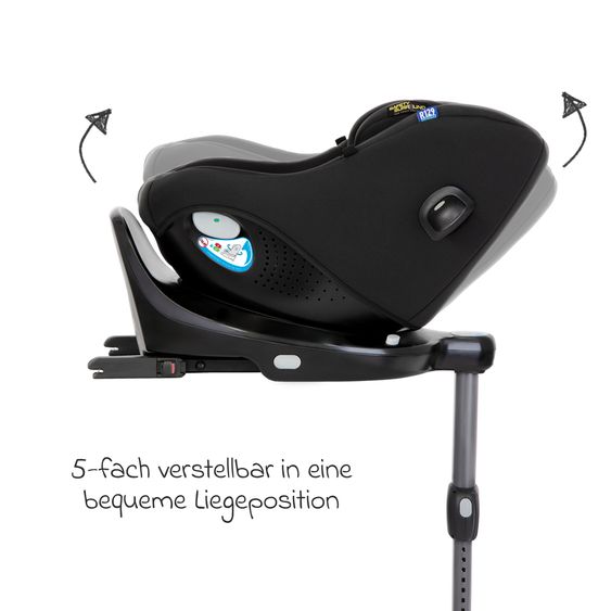 Graco Reboarder-Kindersitz Turn2Me DLX i-Size ab Geburt - 4 Jahre (40 cm - 105 cm) inkl. Isofix-Basis - Midnight