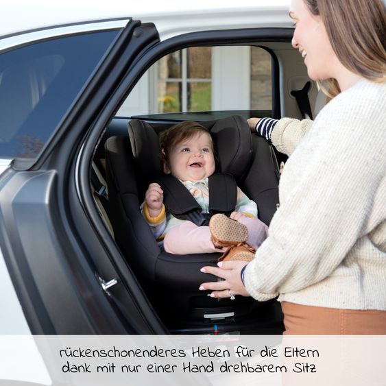 Graco Reboarder-Kindersitz Turn2Me Gruppe 0+/1 - ab Geburt - 4 Jahre (ab Geburt - 18 kg) inkl. Sitzverkleinerer - Black