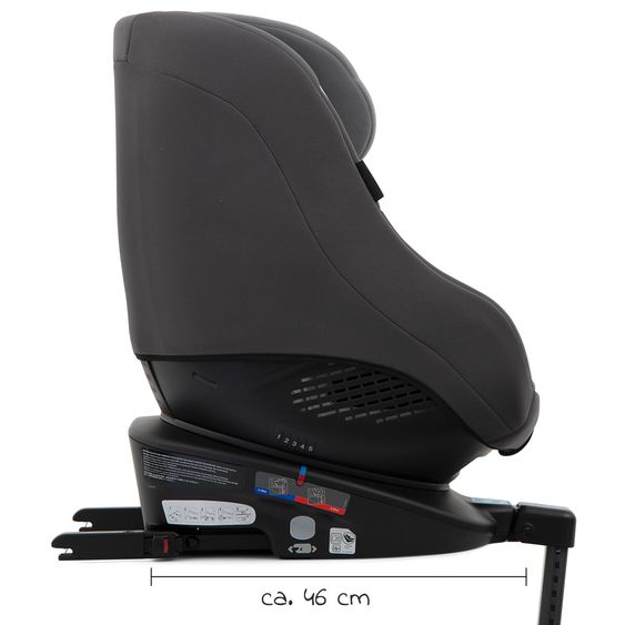 Graco Reboarder-Kindersitz Turn2Me Gruppe 0+/1 - ab Geburt - 4 Jahre (ab Geburt - 18 kg) inkl. Sitzverkleinerer - Charcoal