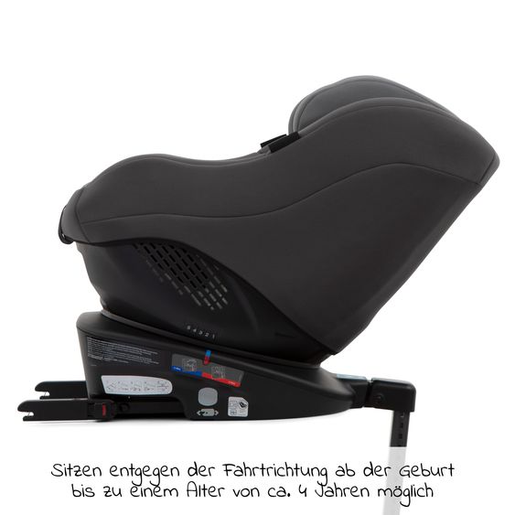 Graco Reboarder-Kindersitz Turn2Me Gruppe 0+/1 - ab Geburt - 4 Jahre (ab Geburt - 18 kg) inkl. Sitzverkleinerer - Charcoal