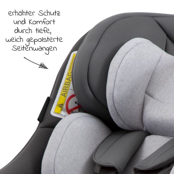 Graco Reboarder-Kindersitz Turn2Me Gruppe 0+/1 - ab Geburt - 4 Jahre (ab Geburt - 18 kg) inkl. Sitzverkleinerer - Charcoal